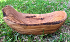 Rustic olive wood salad bowl