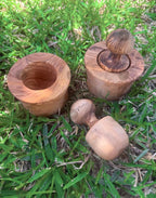 Olive wood garlic mortar
