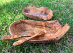 Rustic olive wood salad bowl